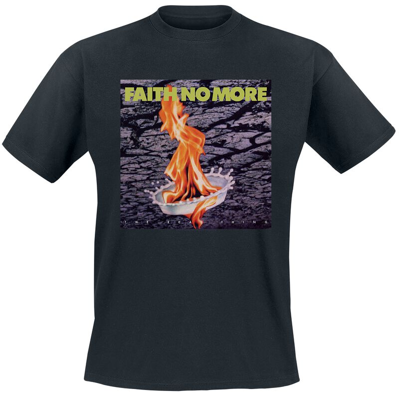 Faith No More T-Shirt - The real thing - S bis 5XL - für Männer - Größe S - schwarz  - Lizenziertes Merchandise!