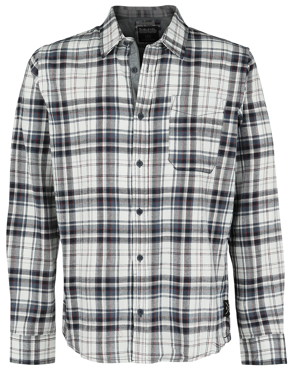 Sublevel - Mens Flanell Check Shirt - Shirt - old white-navy image