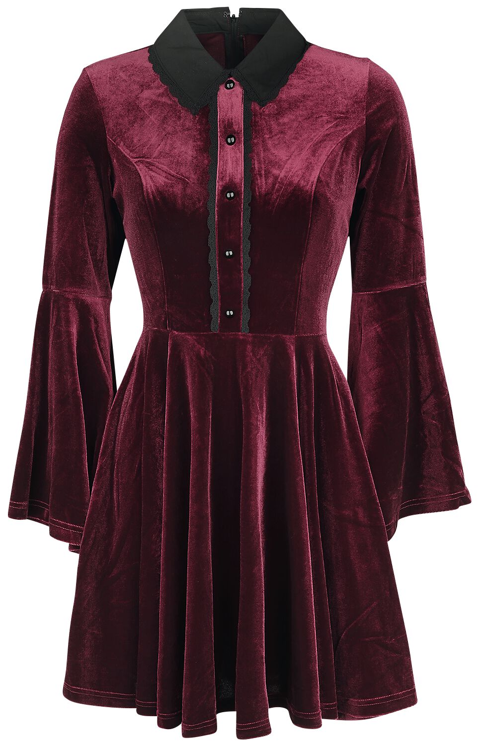 Image of Miniabito di Hell Bunny - Prudence Dress - XS a XL - Donna - bordeaux