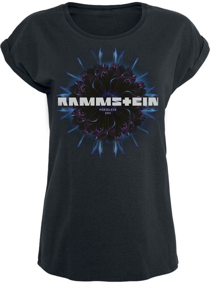 Herzeleid Blume T-Shirt schwarz von Rammstein