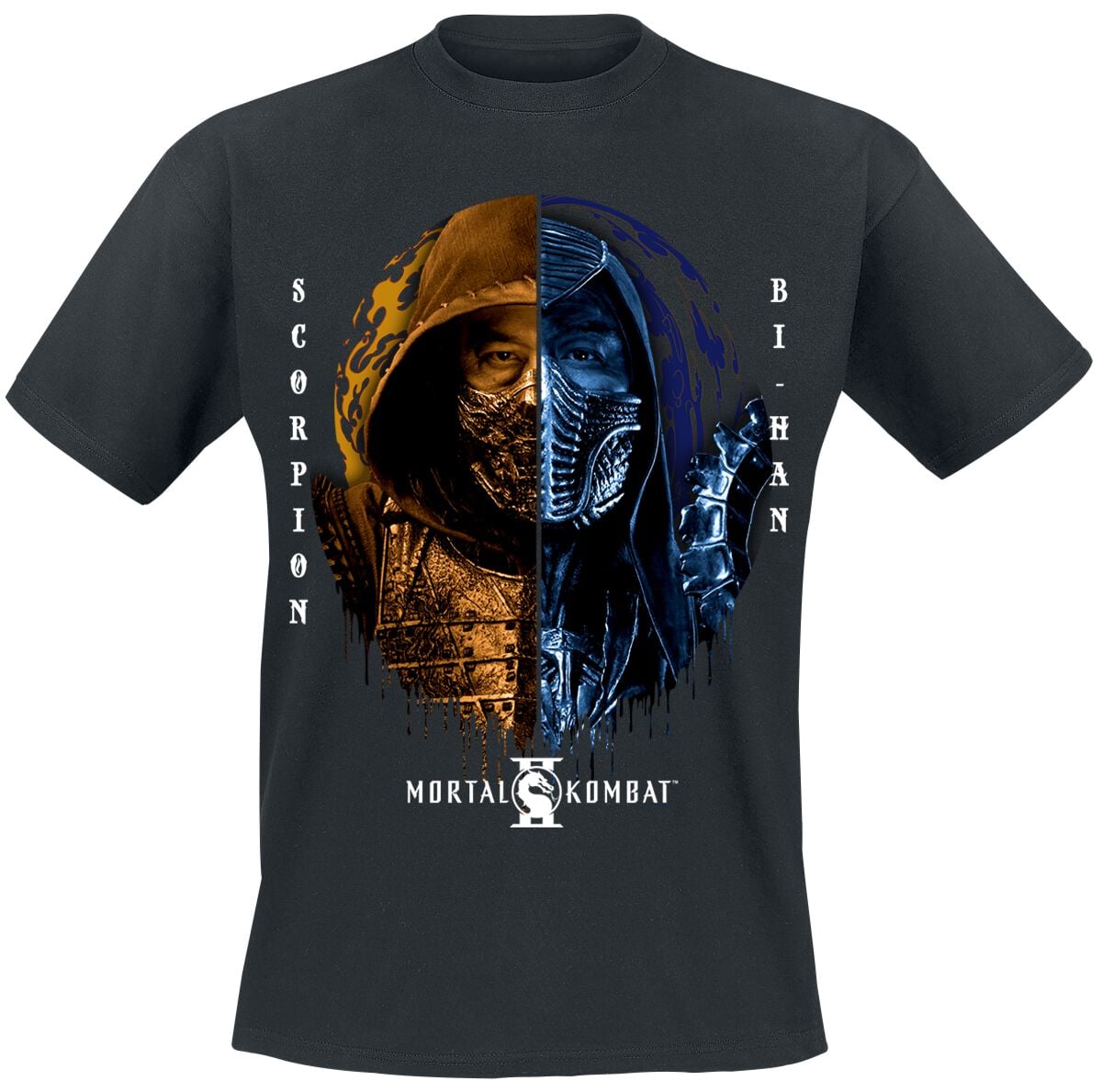 T-Shirt Gaming di Mortal Kombat - Scorpion & BiHan - S a XXL - Uomo - nero
