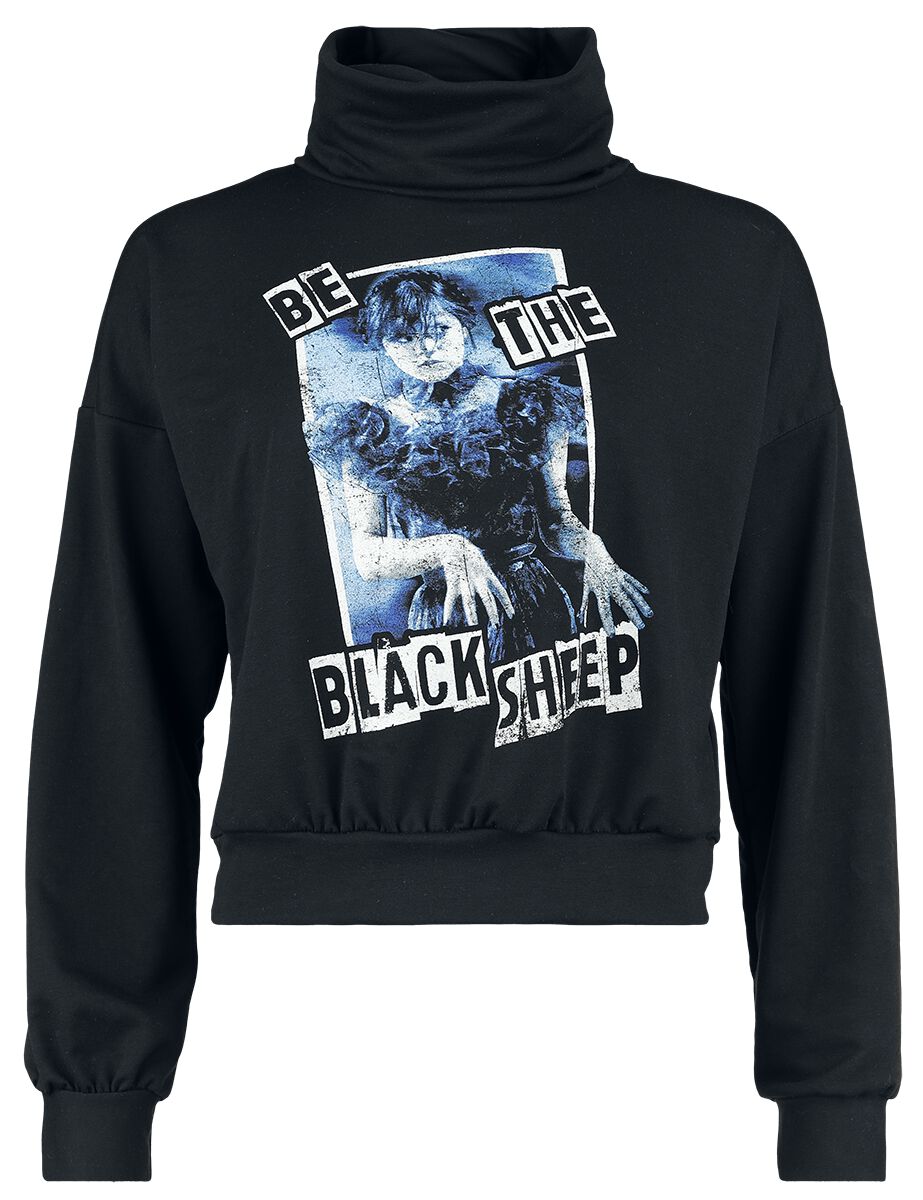 Wednesday Sweatshirt - Be the black sheep - S bis XXL - für Damen - Größe XXL - schwarz  - EMP exklusives Merchandise!