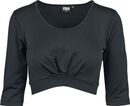 Ladies Active 3/4 Sleeve Cropped Top, Urban Classics, T-Shirt