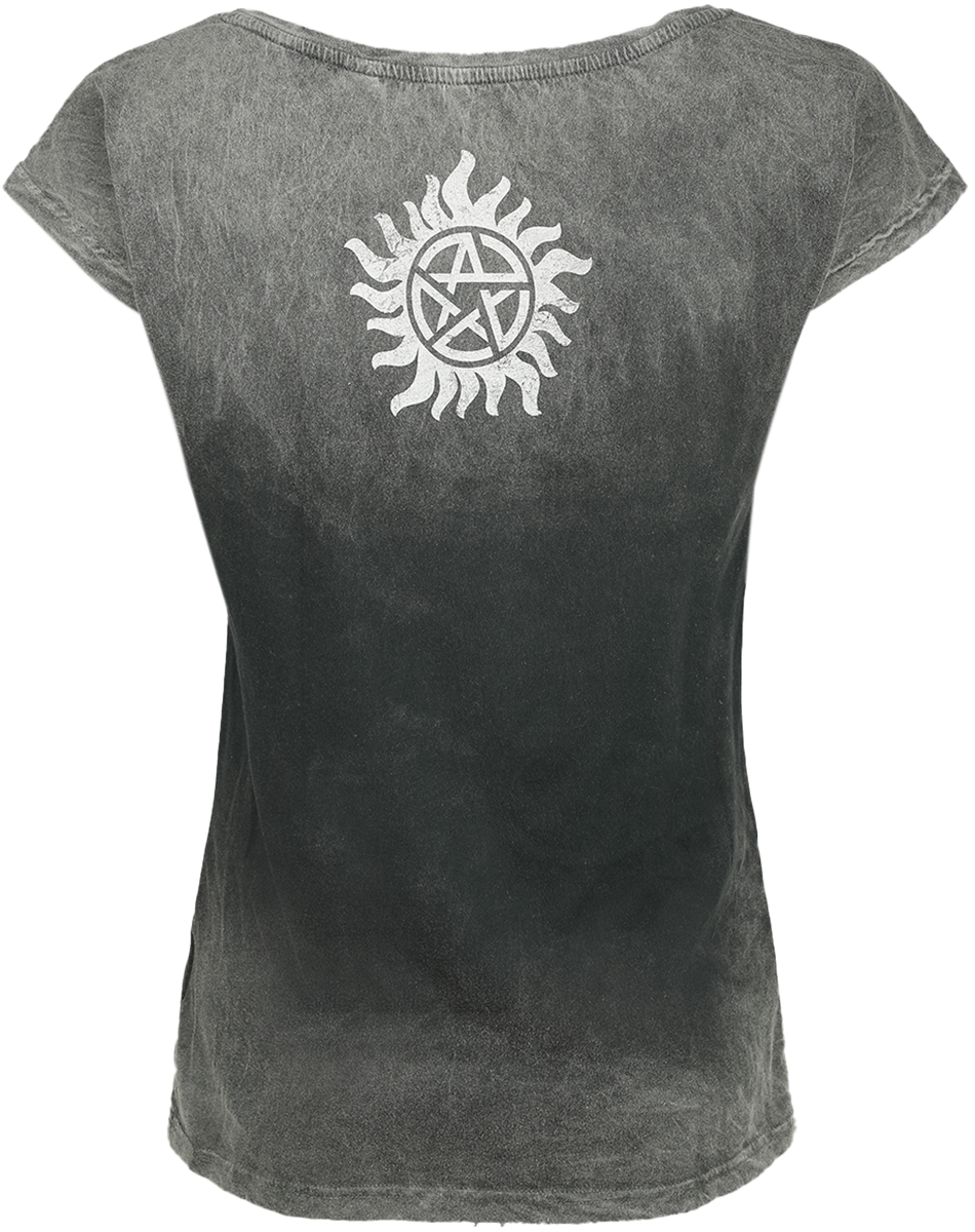 Supernatural T-Shirt - Join The Hunt - S bis XL - für Damen - Größe XL - grau  - Lizenzierter Fanartikel