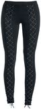 Lace -Up Front Leggings, Gothicana by EMP, Leggings