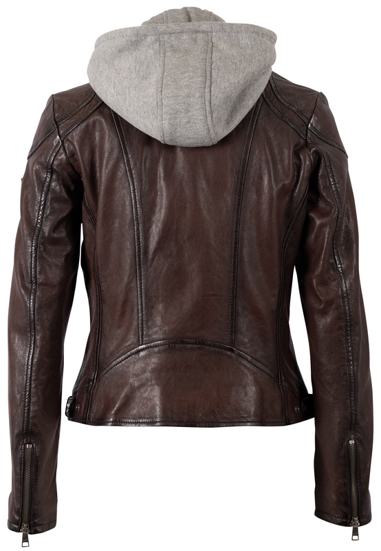 Thumbnail - Mauritius Angy W18 LASANV Lederjacke dunkelrot in 5XL