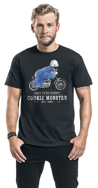 Filme & Serien Bekleidung Born To Be Hungry - Cookie Monster | Sesamstraße T-Shirt