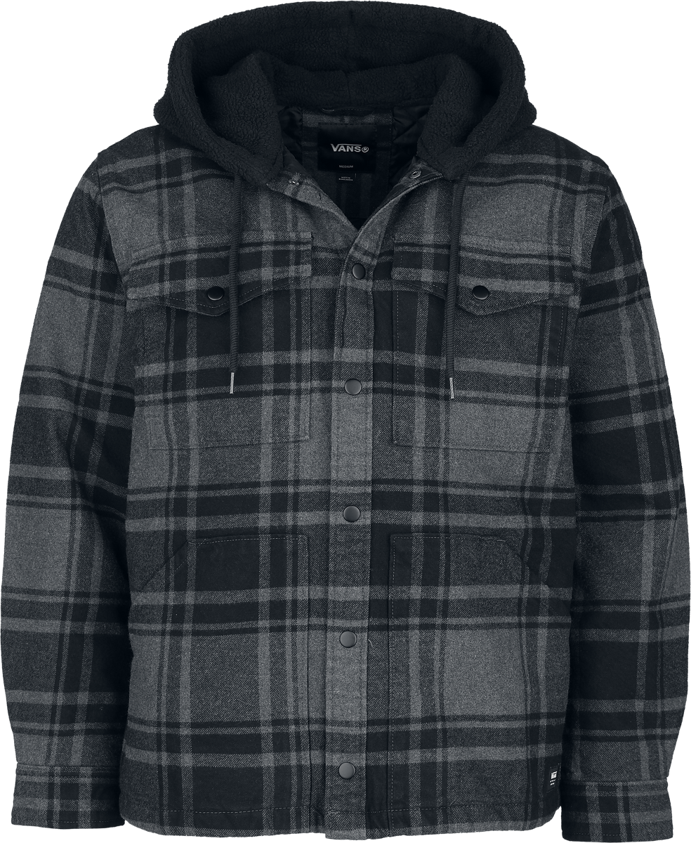 Vans  Mid-Season Jackets - Piedmont Hooded Plaid Shacket - for Men - black