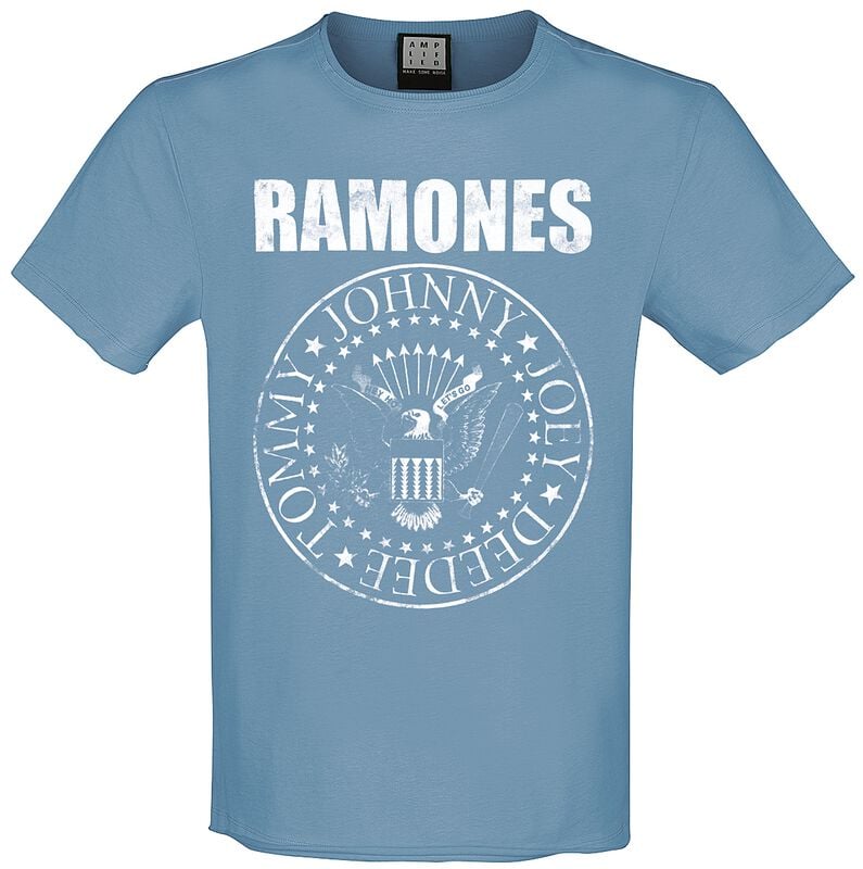 Ramones T-Shirt - Classic Seal - S bis XXL - für Männer - Größe S - blau  - Lizenziertes Merchandise!