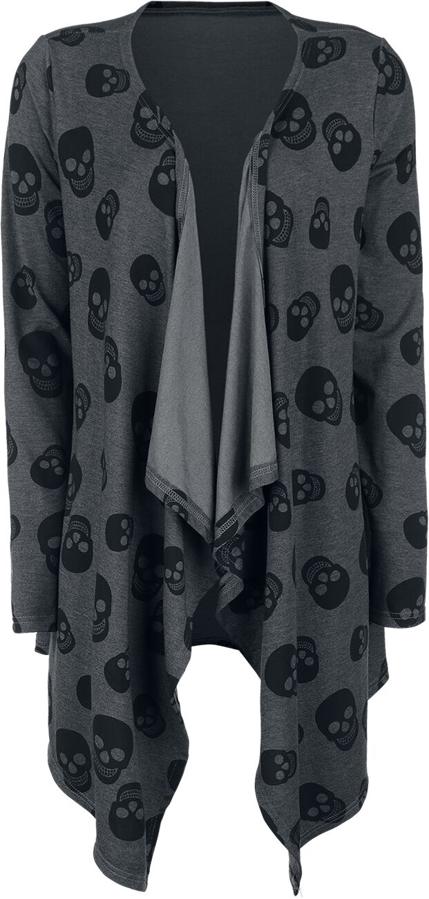 Image of Cardigan Gothic di Black Premium by EMP - Skull Cardigan - L - Donna - grigio
