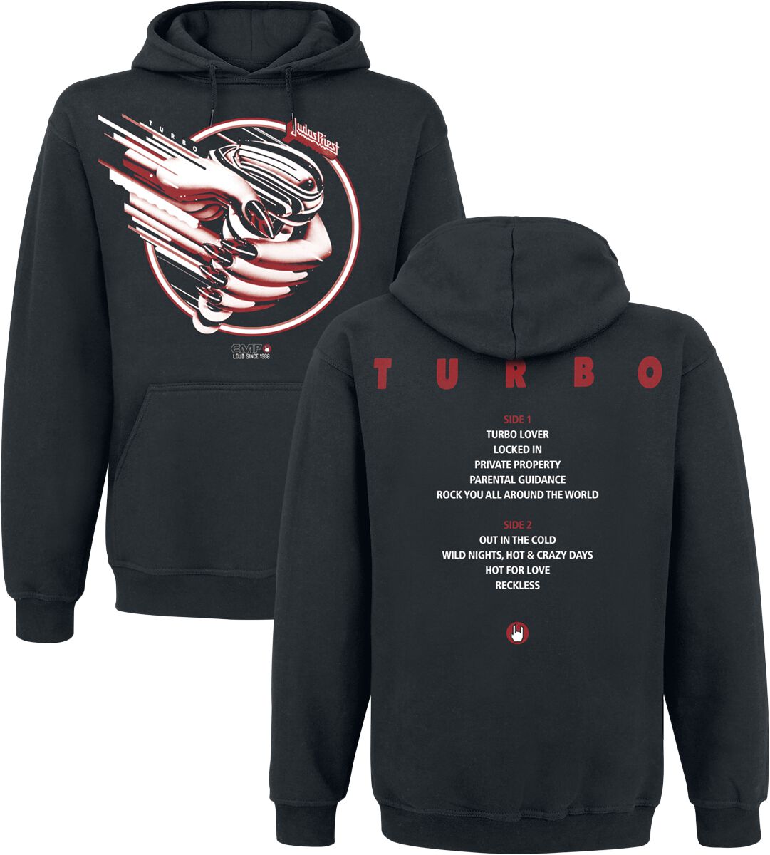 🏷️ Sweat-shirt à capuche  de Judas Priest - Turbo - 40th Anniversary - pour Homme