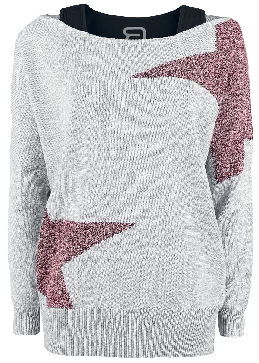 Sweatshirt für Damen  grau/schwarz Cut Me Loose von RED by EMP