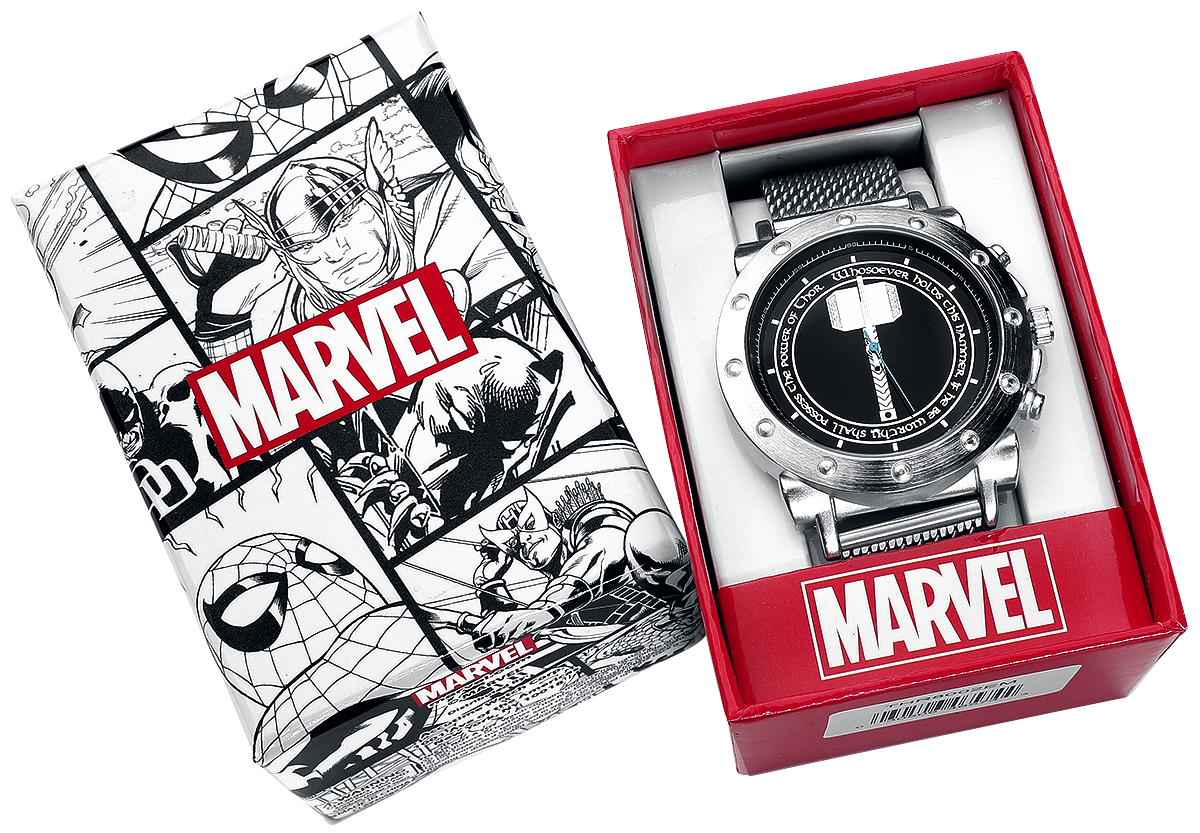 Thor Thors Hammer Armbanduhren silberfarben