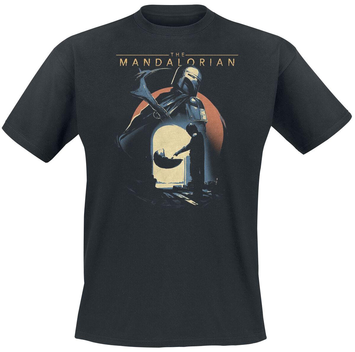 Image of Star Wars The Mandalorian - First Encounter T-Shirt schwarz
