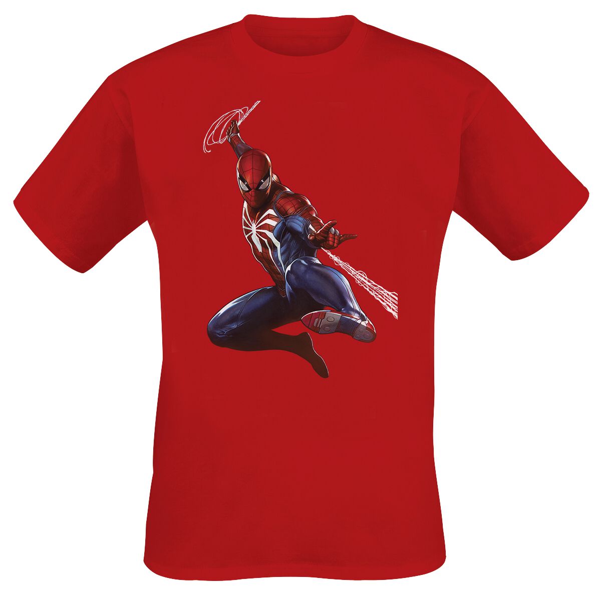 T-Shirt Manches courtes de Spider-Man - Gamerverse - Jumping Web Shoot - S à XXL - pour Homme - roug