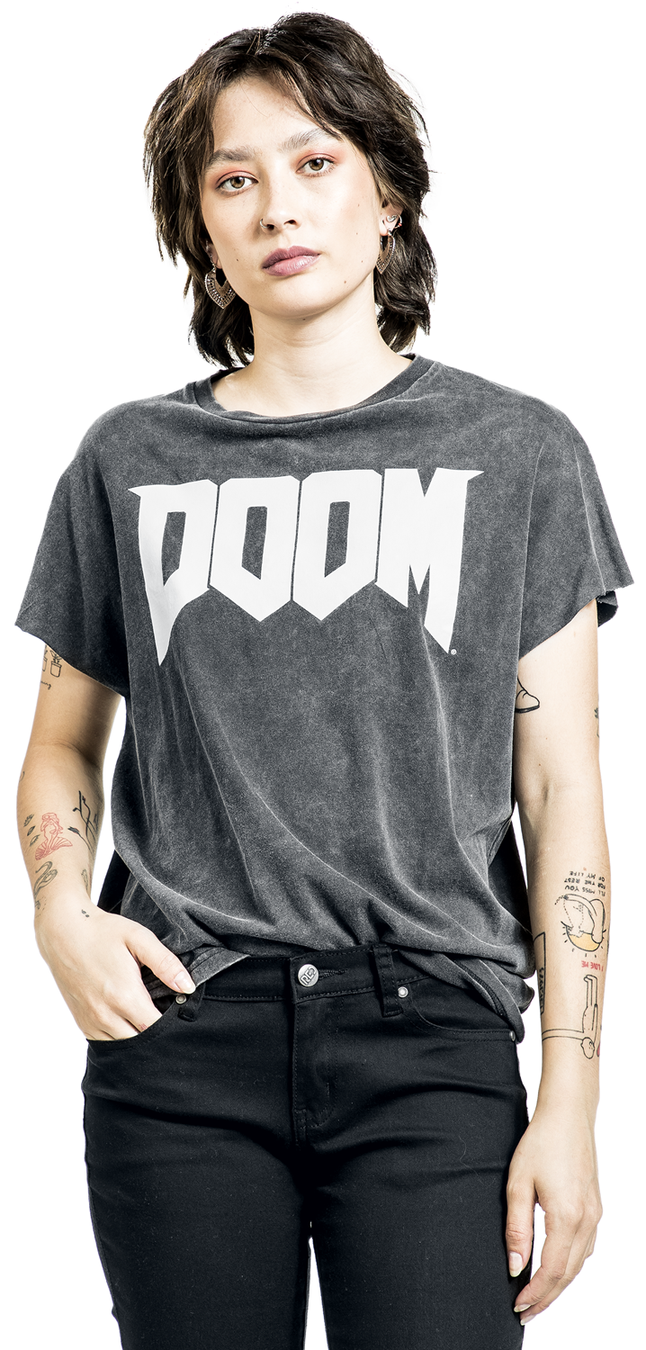 Doom Logo T-Shirt dunkelblau