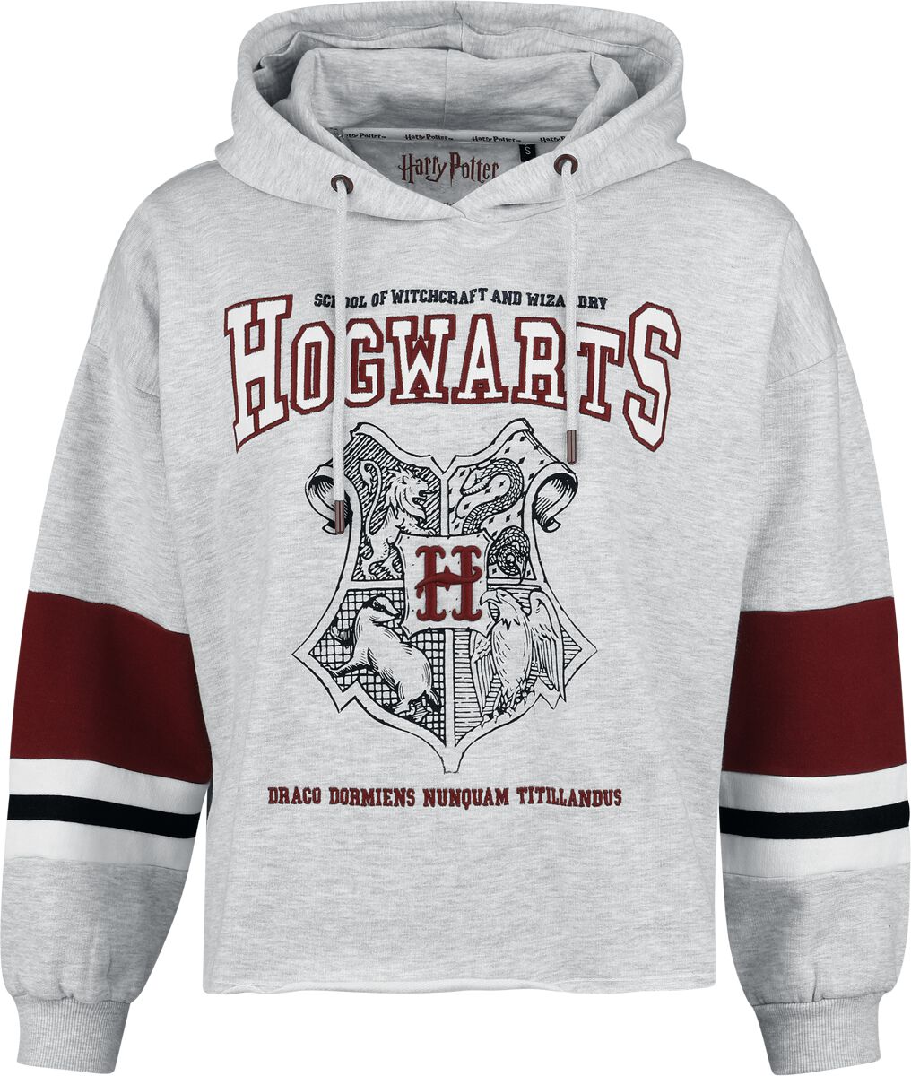 Harry Potter Sweatshirt - Hogwarts Crest - S bis XXL - für Damen - Größe S - grau  - Lizenzierter Fanartikel