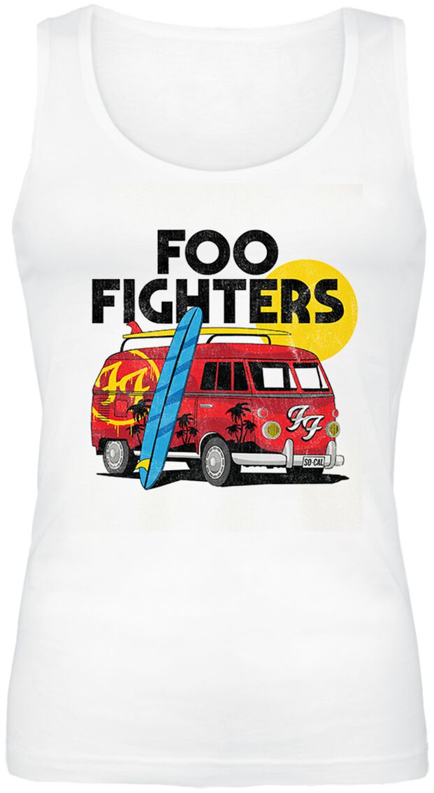 Foo Fighters Top - Van - S bis XXL - für Damen - Größe S - weiß  - Lizenziertes Merchandise!