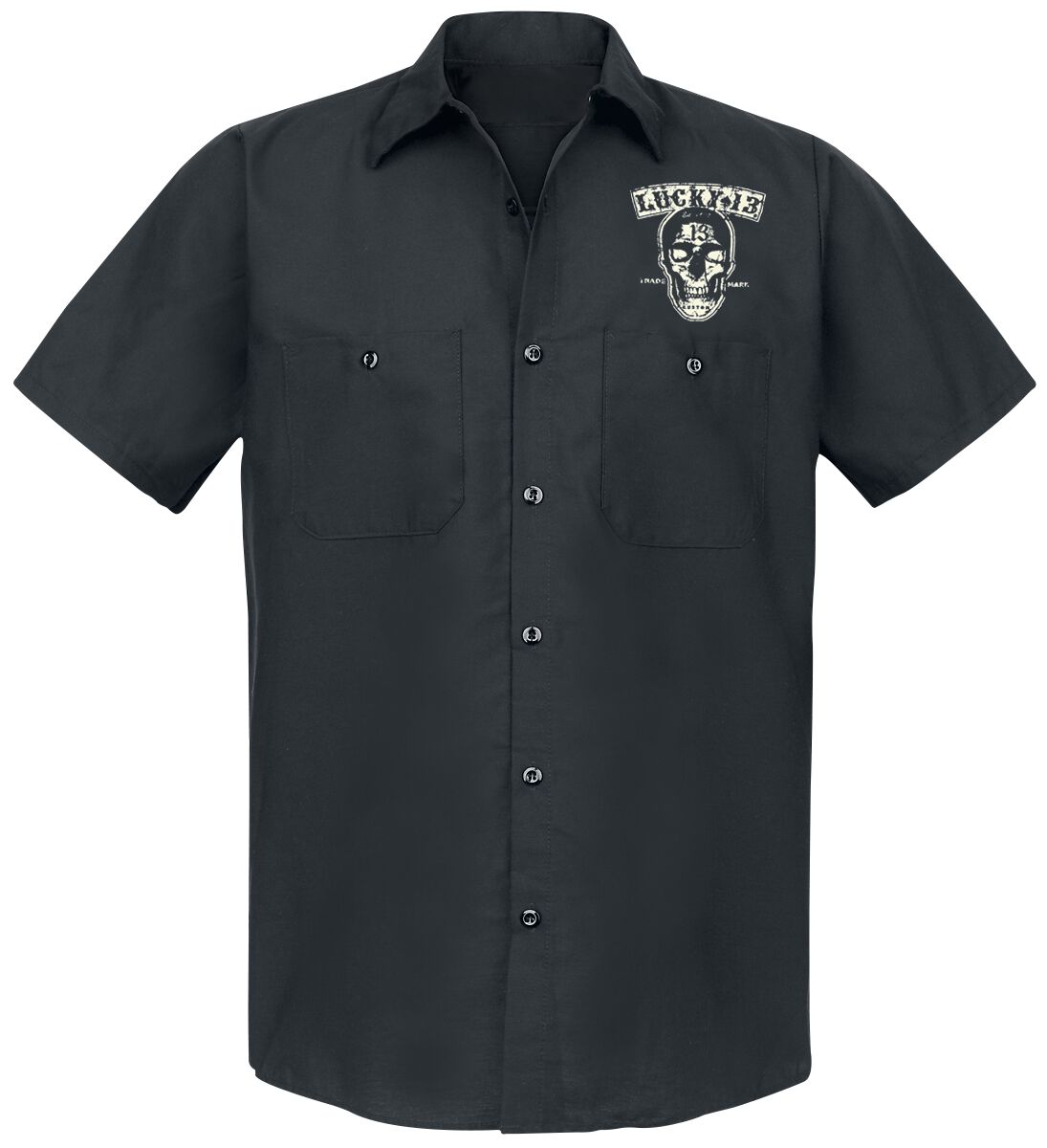 Lucky 13 Dual Chopper Kurzarmhemd schwarz Lucky 13 Dual Chopper Kurzarmhemd schwarz
