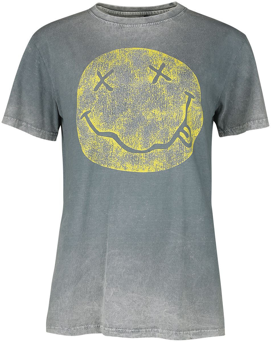 T-Shirt Manches courtes de Nirvana - I'm So Happy - M - pour Femme - gris