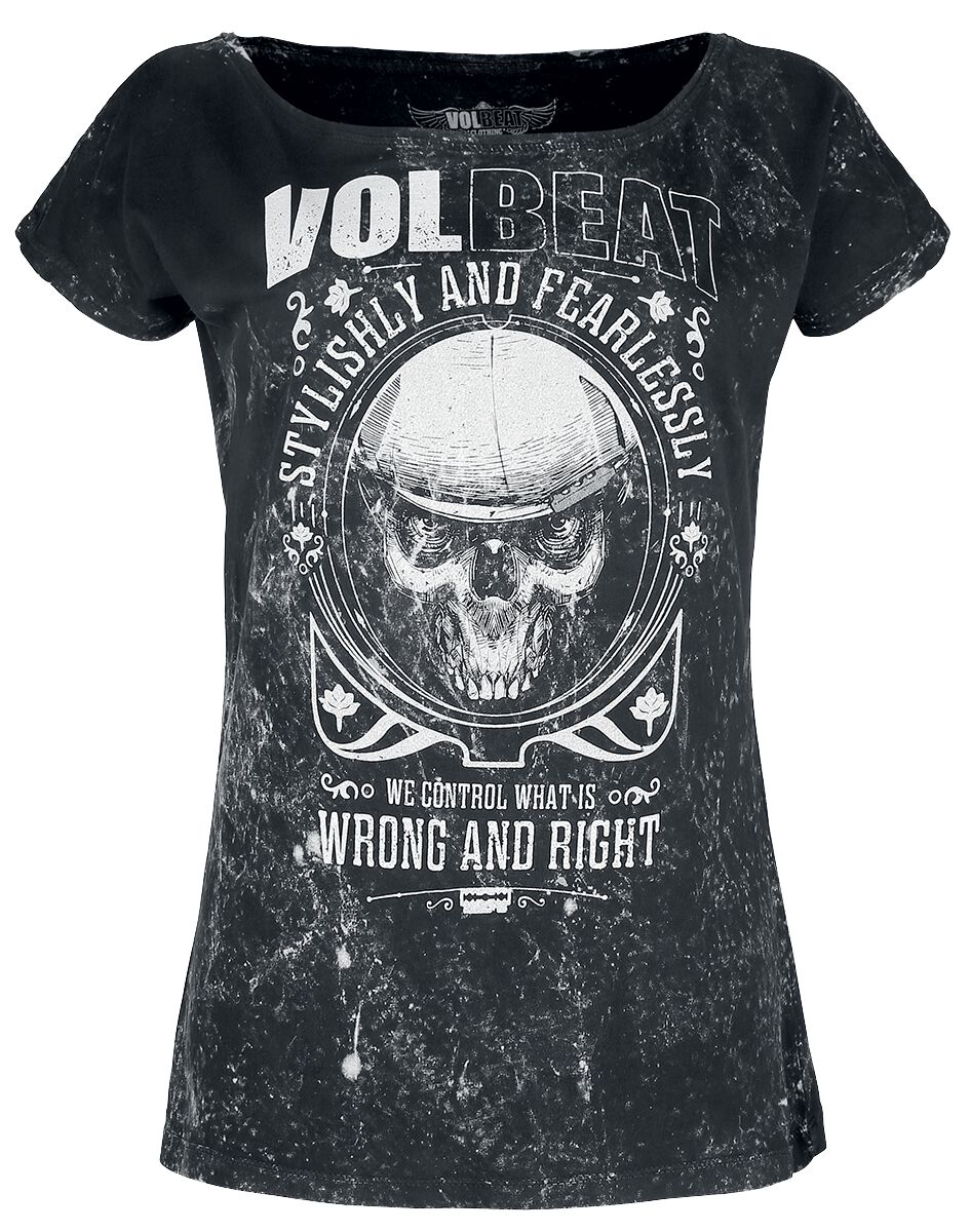 T-Shirt Manches courtes de Volbeat - Wrong and Right - S à 4XL - pour Femme - anthracite