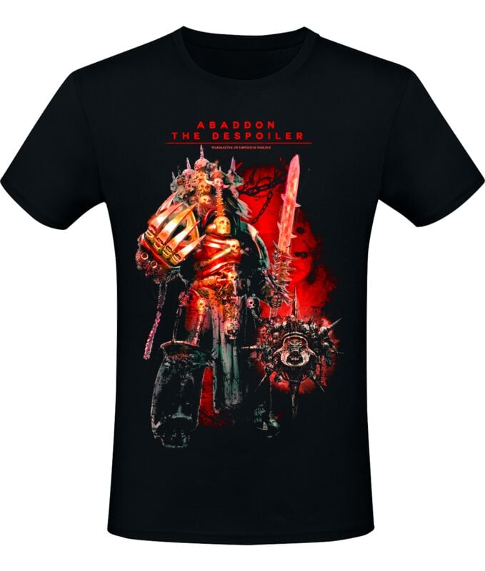 T-Shirt Gaming di Warhammer 40,000 - Abaddon The Despoiler - S a XXL - Uomo - nero