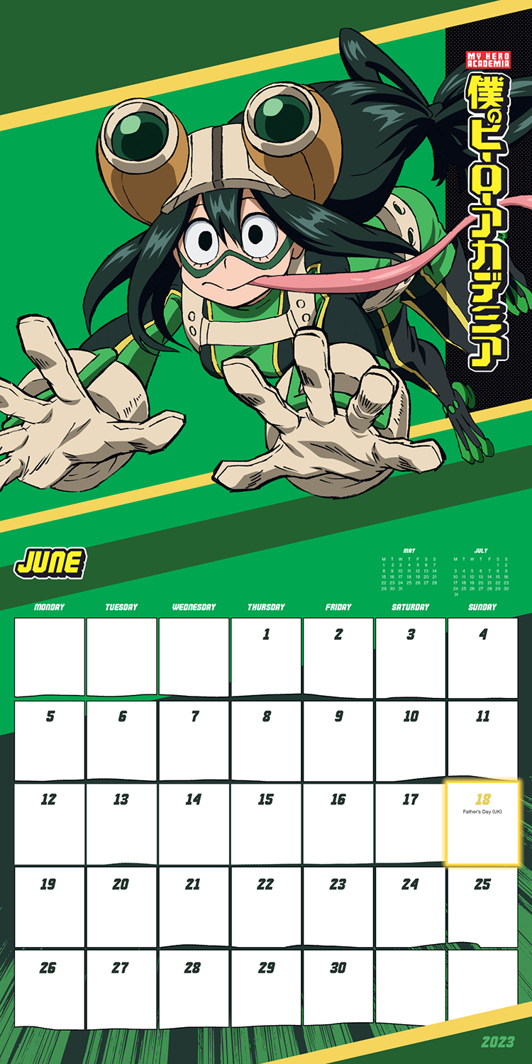 My Hero Academia Wandkalender 2023 Wandkalender multicolor