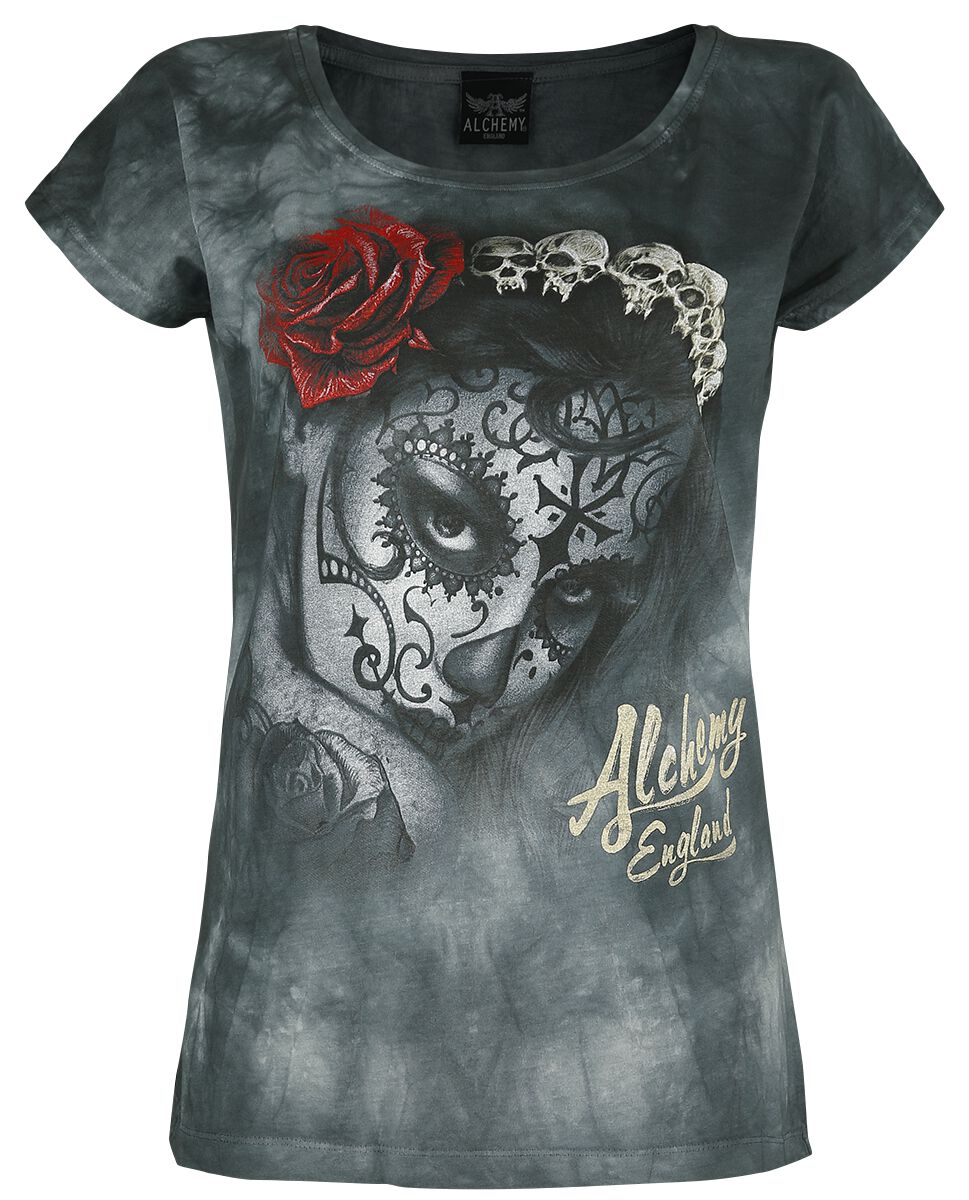 T-Shirt Manches courtes de Alchemy England - Widow's Weed - S à 3XL - pour Femme - gris