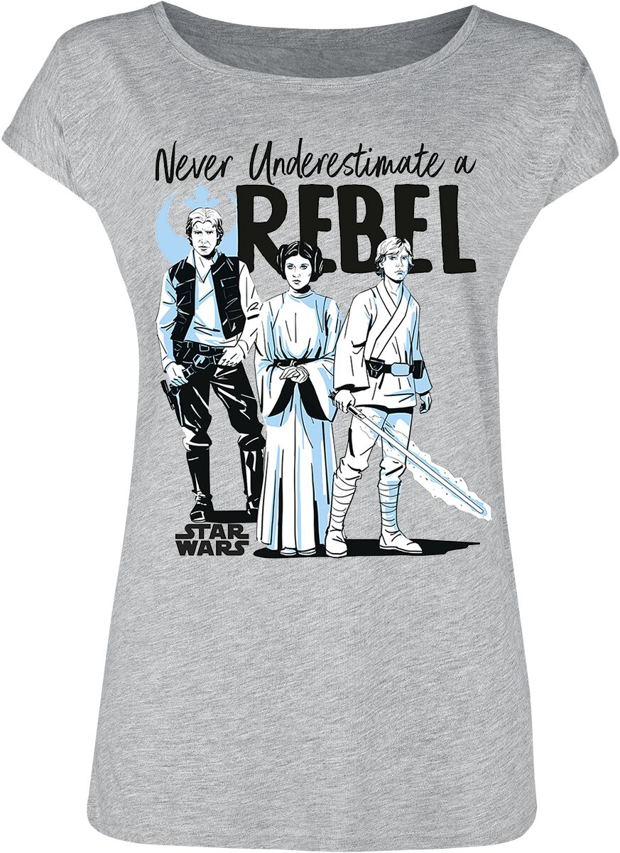 Never Underestimate T-Shirt grau von Star Wars RN8622