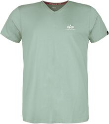 BASIC V-NECK T SMALL LOGO, Alpha Industries, T-Shirt