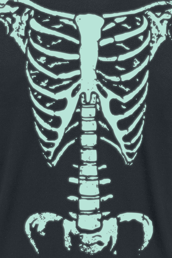 Funshirt Skelett T-Shirt schwarz