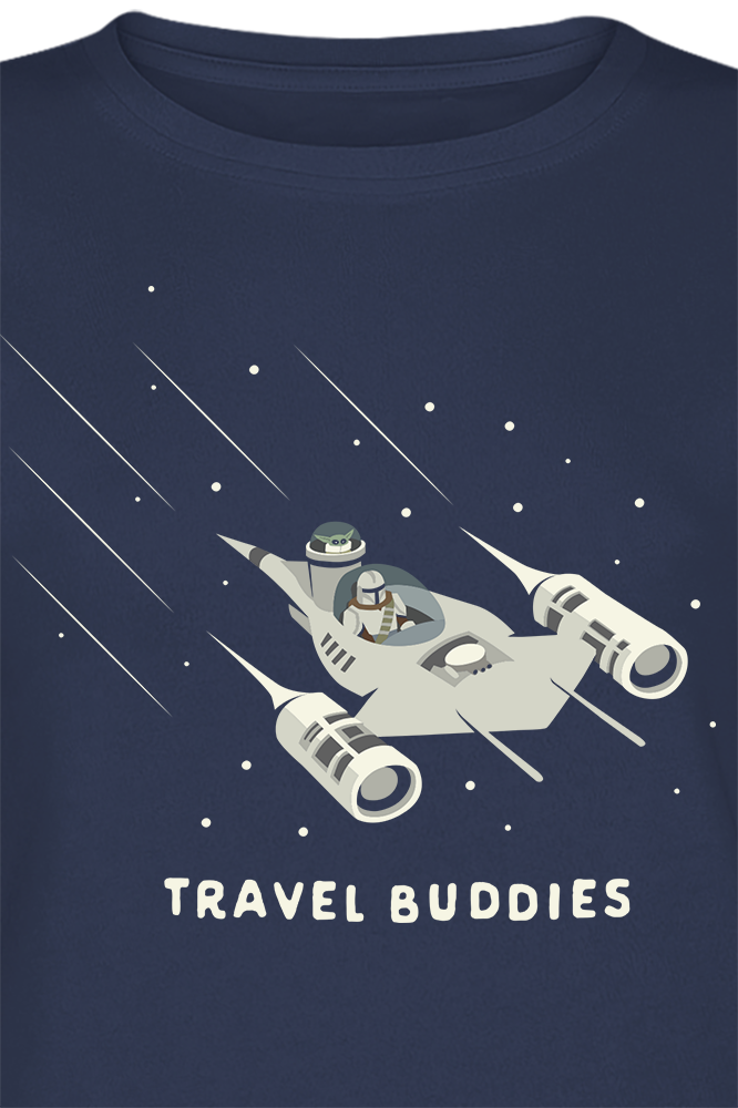Star Wars The Mandalorian - Travel Buddies T-Shirt blau