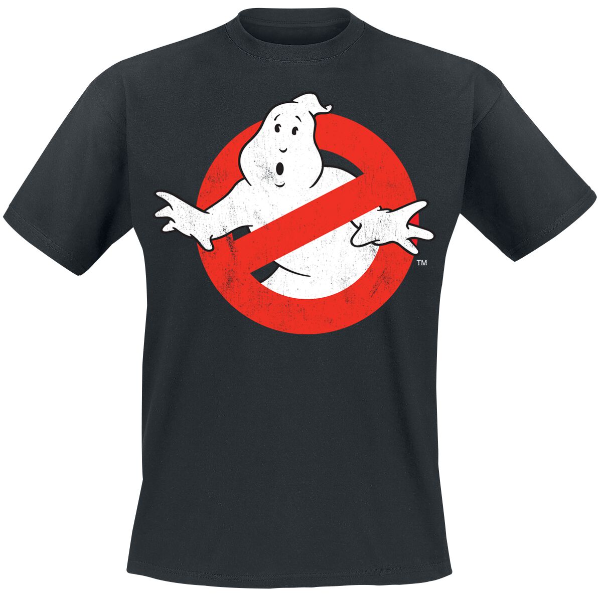 Ghostbusters T-Shirt - Distressed Logo - M bis 5XL - für Männer - Größe 4XL - schwarz  - Lizenzierter Fanartikel