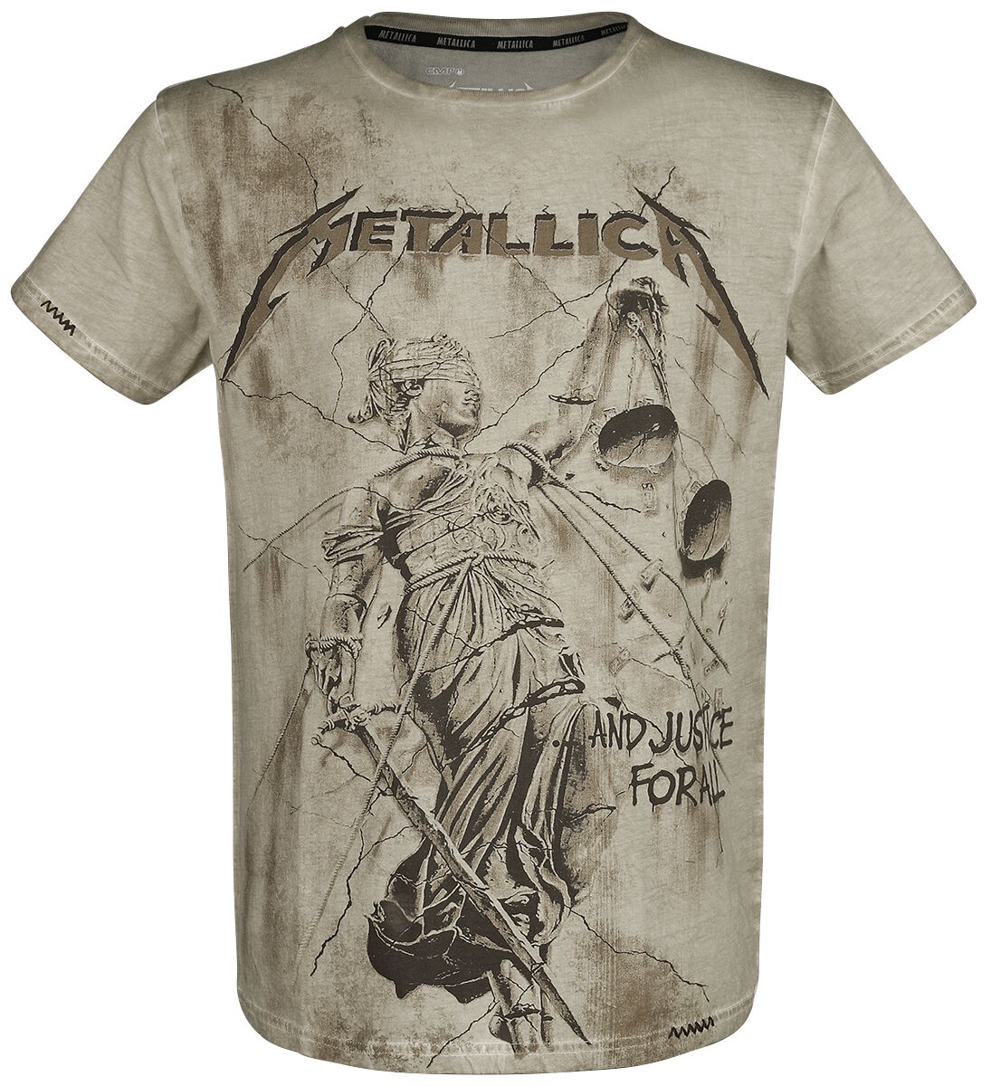 Levně Metallica EMP Signature Collection Tričko khaki