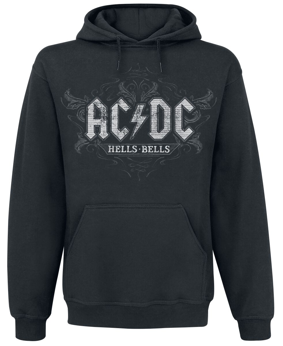 Levně AC/DC Hells Bells Mikina s kapucí černá