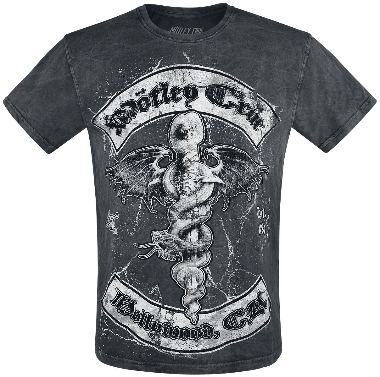 Mötley Crüe Feel Good T-Shirt grau weiß in XL