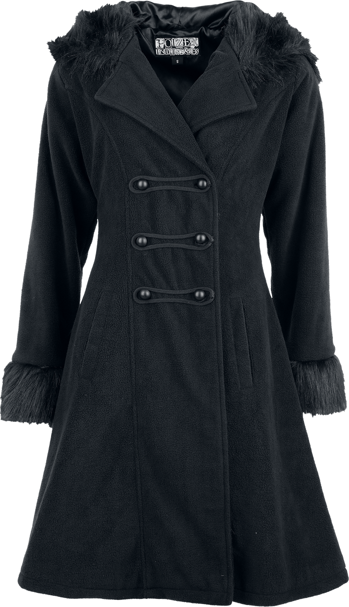 Poizen Industries Rockabilly Coat - Eirwen Coat - for Women - black