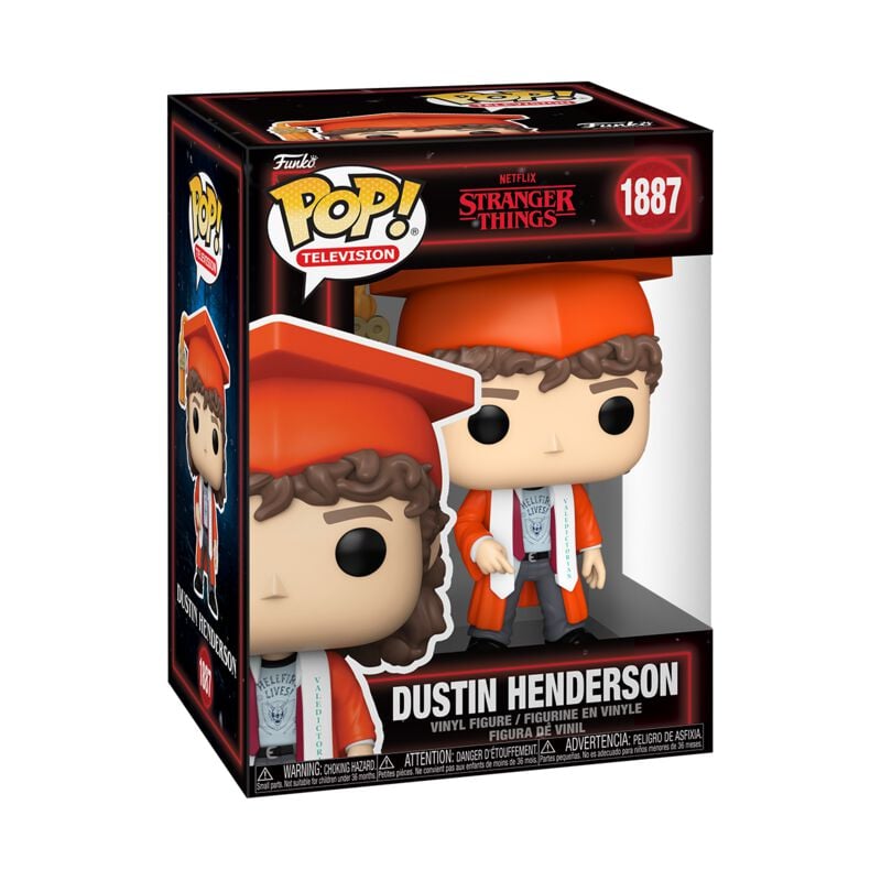 Stranger Things Dustin Henderson Vinyl Figurine 1887 Funko Pop! Multicolor