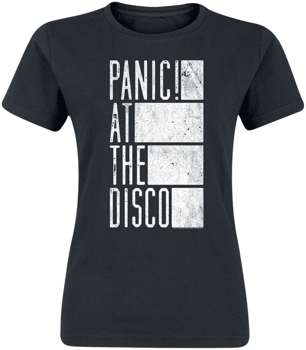 Image of Panic! At The Disco Block Text Girl-Shirt schwarz