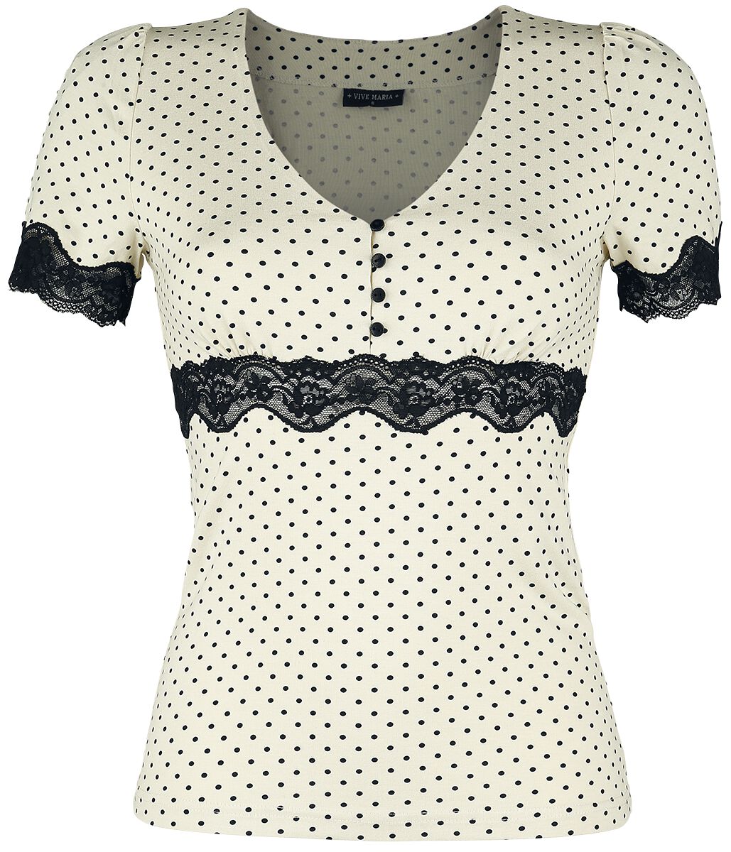 Vive Maria Chicago Girl Shirt T-Shirt creme schwarz