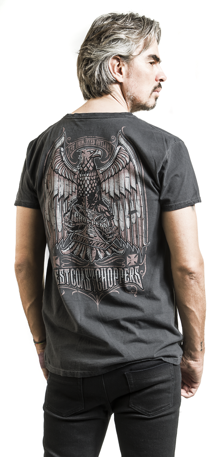 West Coast Choppers Eagle Crest T-Shirt anthrazit