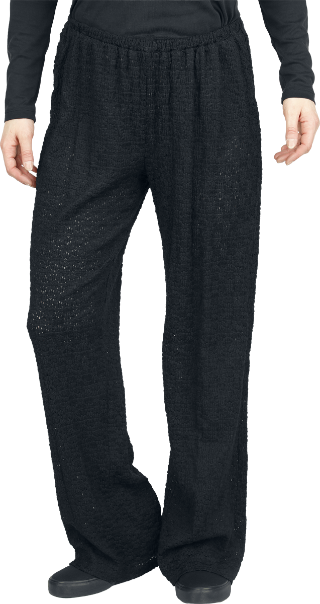 Thumbnail - RED by EMP Lace Wide Pants Stoffhose schwarz in XXL