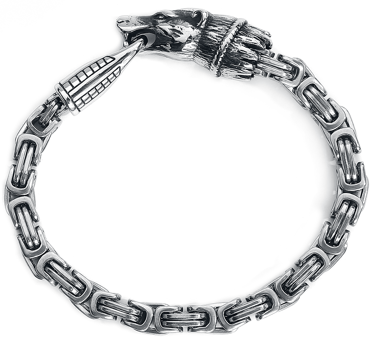 URBANTIMBER Fenriswolf Armkette silberfarben