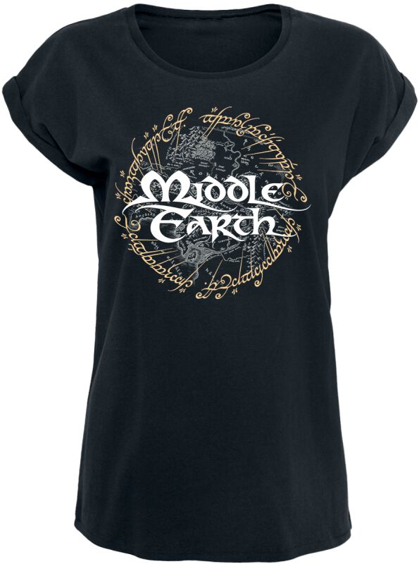 Image of T-Shirt di Il Signore Degli Anelli - Middle Earth - S a XXL - Donna - nero
