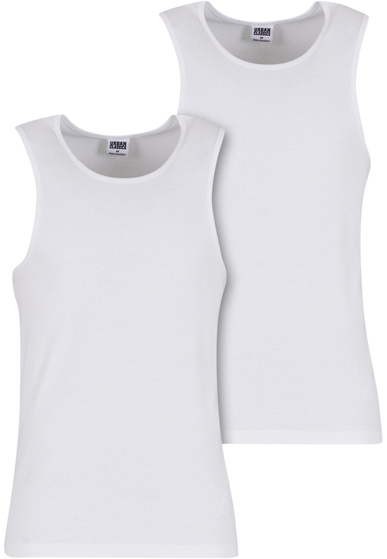 Urban Classics  Tanktop - Ribbed Vests (2-pack) - for Men - white