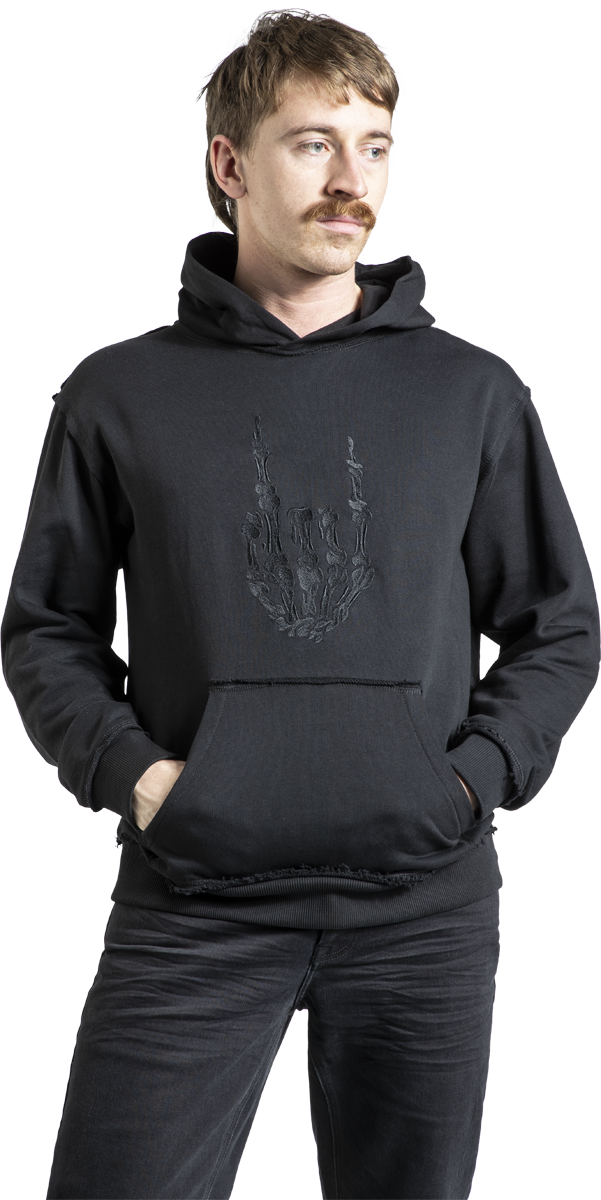 Thumbnail - EMP Special Collection Black Skeleton Rockhand Kapuzenpullover schwarz in L