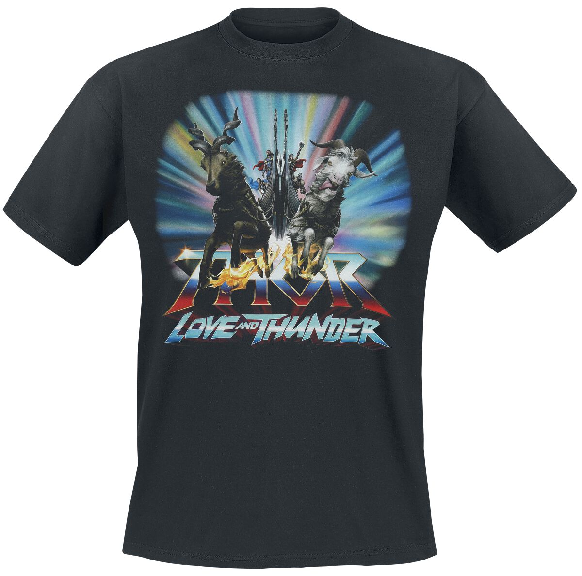 Thor Love And Thunder - Riding The Rainbow T-Shirt black