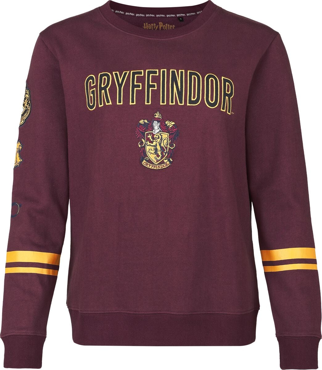 Harry Potter Sweatshirt - Gryffindor - Antic - S XXL - för Dam - vinröd