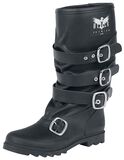 Buckle Rubber Boot, Black Premium by EMP, Gummistiefel
