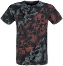 Skulls Cut Out Shirt, Black Premium by EMP, T-Shirt